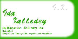 ida kalledey business card